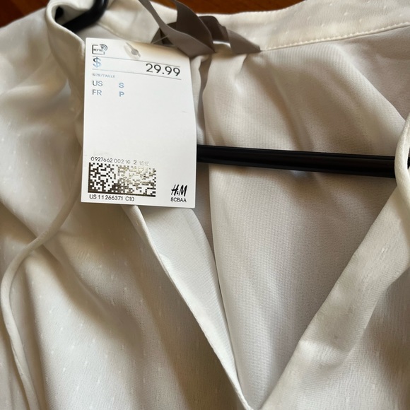 H&M new with tags white peasant top - small - Picture 2 of 5